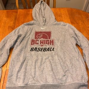 Grey BC high Nike baseball hoodie